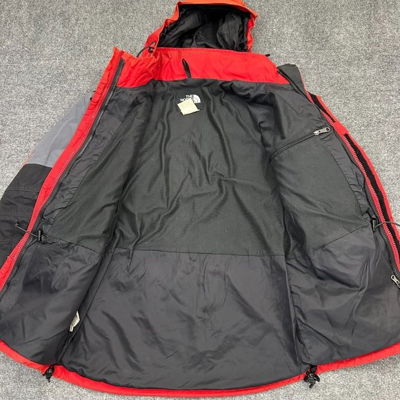 Vtg 90s The North Face Gore-Tex Mountain Guide Jacket Mens Medium Red Black Gray - Picture 2 of 14